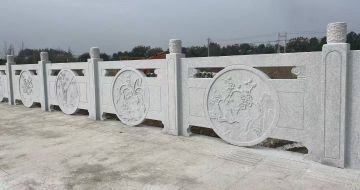 枣庄芝麻白河道栏杆 石材栏杆