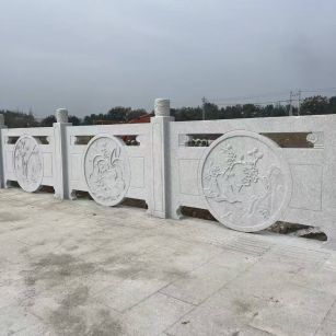 枣庄芝麻白河道栏杆 石材栏杆