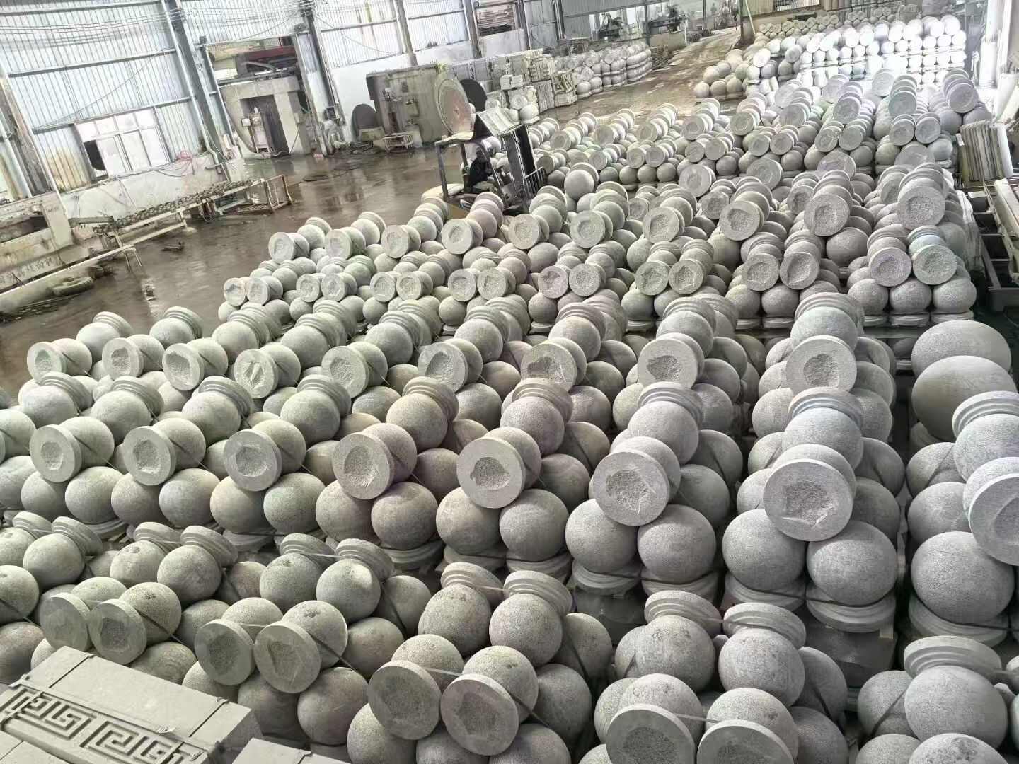 枣庄芝麻白圆球 石球 挡车球